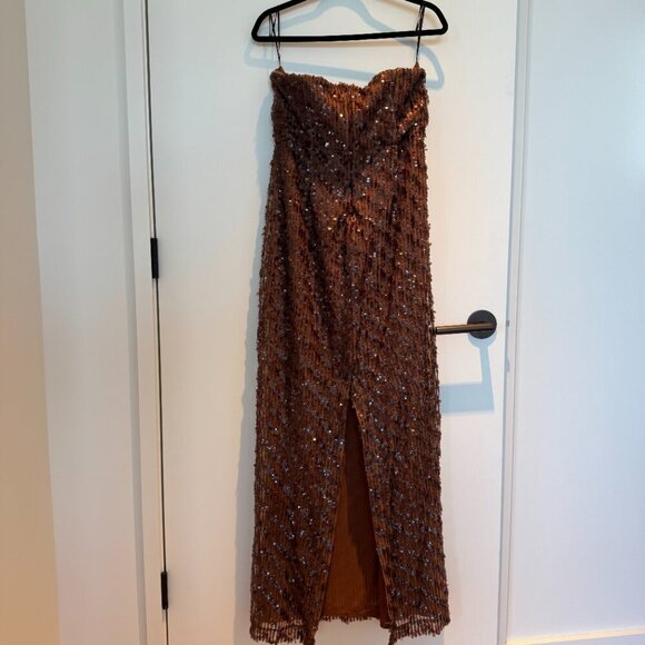 CAMILA COELHO Embellished Maxi Dress in Caramel Size Large REVOLVE - Picture 5 of 9